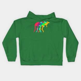 Australian colorful kangaroo Kids Hoodie